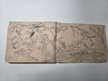 Load image into Gallery viewer, A Literati Artist’s Sketch Book, Circa 1800-1840. 27 Pages with Countless Sketches in Ink and Color, With Pasted in Examples
