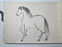 Load image into Gallery viewer, An Amateur Japanese Sketchbook of Watercolor and Ink Wash Paintings, Circa 1890-1920. 81 Full Page Drawings of Beautiful Landscapes, Deities, Animals and Much More