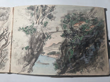 Load image into Gallery viewer, An Amateur Japanese Sketchbook of Watercolor and Ink Wash Paintings, Circa 1890-1920. 81 Full Page Drawings of Beautiful Landscapes, Deities, Animals and Much More