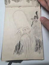 Load image into Gallery viewer, An Amateur Japanese Sketchbook of Watercolor and Ink Wash Paintings, Circa 1890-1920. 81 Full Page Drawings of Beautiful Landscapes, Deities, Animals and Much More