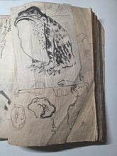 Load image into Gallery viewer, Shugacho (Painting Practice), Circa 1840-1870. Manuscript Sketchbook by a Japanese Painter of the Late Edo to Early Meiji Period. Hundreds of Copied Illustrations and Original Subjects, including Reproductions from Hokusai’s Manga