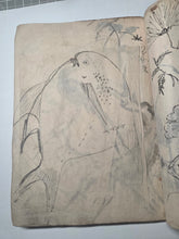 Load image into Gallery viewer, Shugacho (Painting Practice), Circa 1840-1870. Manuscript Sketchbook by a Japanese Painter of the Late Edo to Early Meiji Period. Hundreds of Copied Illustrations and Original Subjects, including Reproductions from Hokusai’s Manga