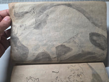 Load image into Gallery viewer, Shugacho (Painting Practice), Circa 1840-1870. Manuscript Sketchbook by a Japanese Painter of the Late Edo to Early Meiji Period. Hundreds of Copied Illustrations and Original Subjects, including Reproductions from Hokusai’s Manga