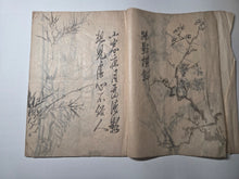 Load image into Gallery viewer, A Painting Sketchbook of Sumi-E Sketches, 19th Century With 55 Full Page Sumi-E Ink Wash Paintings of Flowers and Branches