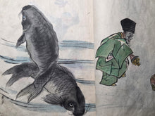 Load image into Gallery viewer, The Manuscript Painting Book of Noguchi Shosai, Circa 1840-1870. Manuscript Sketchbook of Paintings by a Japanese Painter of the Late Edo to Early Meiji Period. Hundreds of Skilled, Copied Illustrations and Original Subjects
