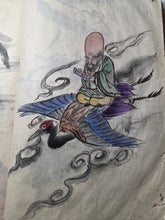 Load image into Gallery viewer, The Manuscript Painting Book of Noguchi Shosai, Circa 1840-1870. Manuscript Sketchbook of Paintings by a Japanese Painter of the Late Edo to Early Meiji Period. Hundreds of Skilled, Copied Illustrations and Original Subjects