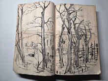 Load image into Gallery viewer, The Travel Diary of Kimura Hyakuboku, 1929, Volume 13. Travel Diary of the Tosa School and Watercolor Artist, With Nearly 300 Pages of Detailed Sketches, Ink and Wash, and Watercolor Paintings