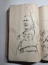 Load image into Gallery viewer, The Travel Diary of Kimura Hyakuboku, Circa 1932-1935, Volume 25. Travel Diary of the Tosa School and Watercolor Artist, With Over 160 Pages of Detailed Sketches, Ink and Wash, and Watercolor Paintings