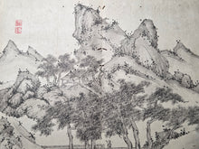 Load image into Gallery viewer, Rigyotomocho (Li Xiaodong's Calligraphy Style), Circa 1850-1890. A Beautiful Album of 20 Double Paged Ink and Wash Paintings in the Southern School Style, with a Calligraphy Forward by the Former chief retainer of the Hikone domain