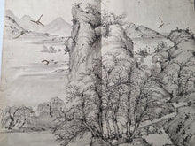 Load image into Gallery viewer, Rigyotomocho (Li Xiaodong's Calligraphy Style), Circa 1850-1890. A Beautiful Album of 20 Double Paged Ink and Wash Paintings in the Southern School Style, with a Calligraphy Forward by the Former chief retainer of the Hikone domain