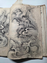 Load image into Gallery viewer, A Literati Artist’s Sketch Book, Circa 1800-1840. 56 Pages of Heavily Detailed Ink Wash Drawings, with Pasted and Tipped in Pieces. Many Pages on Birds and Ornithology