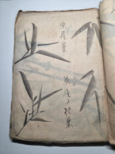 Load image into Gallery viewer, Kacho-en-do Hon? (Flower and Bird Gardens), Circa 1800-1840. Over 100 Pages of Heavily Detailed Ink Wash Drawings, with Pasted and Tipped in Bonus Examples. Landscapes, Animals, Floral Gatherings and Much More