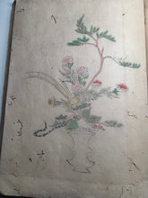 Load image into Gallery viewer, Shinsen Heika Zui (New Selection of Illustrated Flower Arrangement), Circa 1750-1800. A Mid to Late Edo Period Manuscript Copy of Yamanaka’s Work on Ikebana School of Flower Arrangment, with 100 Hand Painted, Full-Page Illustrations