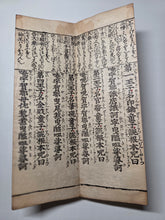 Load image into Gallery viewer, Benzaiten Kei Gu Biàn (Scriptures of the Benzaiten Sutra), 1685. With a Double-Page Woodblock of the Uga-Benzaiten Mandala, and Smaller Hiragana Text for those Unskilled with Kanji