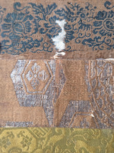 Load image into Gallery viewer, Ehon Tsūhōshi (The Book of Treasures), 1780. Volumes 2-3, 5 Part 2; Bound With; Gatentsuukou (A Study of the Painting Book), 1727. Dozens of Beautiful Woodblock Illustrations, and in a Brocade Repaired Binding