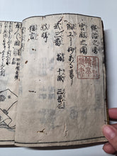 Load image into Gallery viewer, Ehon Tsūhōshi (The Book of Treasures), 1780. Volumes 2-3, 5 Part 2; Bound With; Gatentsuukou (A Study of the Painting Book), 1727. Dozens of Beautiful Woodblock Illustrations, and in a Brocade Repaired Binding