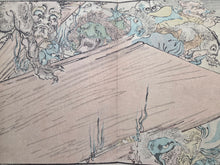 Load image into Gallery viewer, Kyosai Hyakki Gadan (Kyosai's Pictures of One Hundred Demons), 1895. The Third Printed Edition of this Night Parade of Demons, with 50 Woodblock Illustrations in Color
