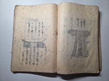 Load image into Gallery viewer, Sangoku Tsuran Zusetsu (An Illustrated Description of Three Countries), Dated Tenmei 5 (1785), Circa 1786-1830. An Early Manuscript Edition, Faithfully Copying the Text Format and Illustrations. With 30 Pages of Illustrations. Wormed Covers