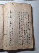 Load image into Gallery viewer, Sangoku Tsuran Zusetsu (An Illustrated Description of Three Countries), Dated Tenmei 5 (1785), Circa 1786-1830. An Early Manuscript Edition, Faithfully Copying the Text Format and Illustrations. With 30 Pages of Illustrations. Wormed Covers