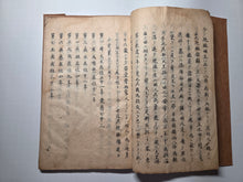 Load image into Gallery viewer, Sangoku Tsuran Zusetsu (An Illustrated Description of Three Countries), Dated Tenmei 5 (1785), Circa 1786-1830. An Early Manuscript Edition, With Faithful Copies of the Illustrations. With 32 Pages of Illustrations. Striped Covers