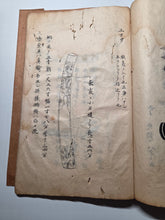 Load image into Gallery viewer, Sangoku Tsuran Zusetsu (An Illustrated Description of Three Countries), Dated Tenmei 5 (1785), Circa 1786-1830. An Early Manuscript Edition, With Faithful Copies of the Illustrations. With 32 Pages of Illustrations. Striped Covers