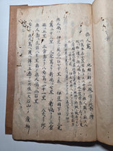 Load image into Gallery viewer, Sangoku Tsuran Zusetsu (An Illustrated Description of Three Countries), Dated Tenmei 5 (1785), Circa 1786-1830. An Early Manuscript Edition, With Faithful Copies of the Illustrations. With 32 Pages of Illustrations. Striped Covers