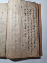 Load image into Gallery viewer, Sangoku Tsuran Zusetsu (An Illustrated Description of Three Countries), Dated Tenmei 5 (1785), Circa 1786-1830. An Early Manuscript Edition, With Faithful Copies of the Illustrations. With 32 Pages of Illustrations. Striped Covers