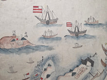 Load image into Gallery viewer, A Rare, Handwritten and Painted Black Ship Scroll in Book Format, Inscribed Fall 1853. Commodore Perry’s First Expedition to Japan, Dated to the same Year. With 15 Large Paintings Depicting the Arrival of the Black Ship and More