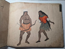 Load image into Gallery viewer, A Rare, Handwritten and Painted Black Ship Scroll in Book Format, Inscribed Fall 1853. Commodore Perry’s First Expedition to Japan, Dated to the same Year. With 15 Large Paintings Depicting the Arrival of the Black Ship and More