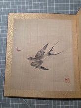 Load image into Gallery viewer, Chūnshān huà nǐgǔ shí zhèng tú (Chunshan Painting: Ten Ancient-Style Paintings), Circa 1840-1863. A Beautiful Painting Album with Ten Silk Paintings of Animals and Floral Gatherings, in Vivid Color