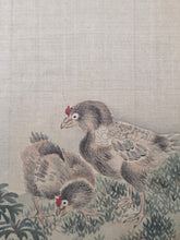 Load image into Gallery viewer, Chūnshān huà nǐgǔ shí zhèng tú (Chunshan Painting: Ten Ancient-Style Paintings), Circa 1840-1863. A Beautiful Painting Album with Ten Silk Paintings of Animals and Floral Gatherings, in Vivid Color