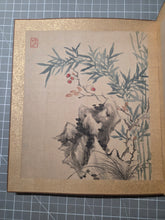 Load image into Gallery viewer, Chūnshān huà nǐgǔ shí zhèng tú (Chunshan Painting: Ten Ancient-Style Paintings), Circa 1840-1863. A Beautiful Painting Album with Ten Silk Paintings of Animals and Floral Gatherings, in Vivid Color