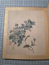 Load image into Gallery viewer, Chūnshān huà nǐgǔ shí zhèng tú (Chunshan Painting: Ten Ancient-Style Paintings), Circa 1840-1863. A Beautiful Painting Album with Ten Silk Paintings of Animals and Floral Gatherings, in Vivid Color