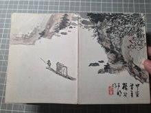 Load image into Gallery viewer, A Compiled Painting Album of Different Osaka Artists, Assembled Circa 1950. Compiled works from the Meiji to Showa Periods (Circa 1900-1950), with 13 Double Paged Paintings including Ink Wash Examples, and 1 Double Page of Fine Calligraphy