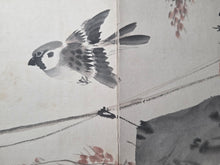Load image into Gallery viewer, A Compiled Painting Album of Different Osaka Artists, Assembled Circa 1950. Compiled works from the Meiji to Showa Periods (Circa 1900-1950), with 13 Double Paged Paintings including Ink Wash Examples, and 1 Double Page of Fine Calligraphy