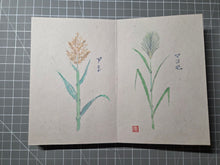 Load image into Gallery viewer, A Painting Album of Watercolor Botany and Animals, Circa 1900-1950. Ten Pages of Watercolor Paintings, and Four Pages of Calligraphy