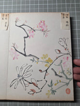 Load image into Gallery viewer, Kenno Kakishasei-cho (Sketches of Flowers by Kenno), Circa 1880-1920. 24 Beautiful Watercolor Paintings of Flowers in a Southern School Style