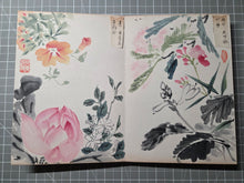 Load image into Gallery viewer, Kenno Kakishasei-cho (Sketches of Flowers by Kenno), Circa 1880-1920. 24 Beautiful Watercolor Paintings of Flowers in a Southern School Style