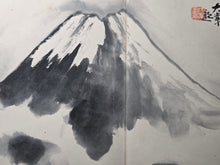 Load image into Gallery viewer, A Compiled Painting Album of Different Artists, Assembled Circa 1940. Compiled works from the Joseon Dynasty, Meiji to Showa Periods (Circa 1890-1950), with 11 Pages of Ink Wash Paintings Including Mount Fuji, and 19 Pages of Fine Calligraphy