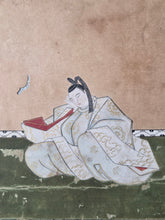 Load image into Gallery viewer, Four Paintings and Four Sheets of Calligraphy from a Sanjurokkasen (Thirty-Six Immortals of Poetry) Series, With Two Other Poetical Sheets, Circa 1603-1700. Early Paintings of Poets and Calligraphy, with Illuminated Decorations