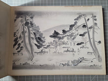 Load image into Gallery viewer, Nara-Gaki (Pictures of Nara's Landmarks), Circa 1880-1920. Ten Ink Wash Paintings of Beautiful Landscapes and Temples, and Two Paintings of Deer and Shrine Maidens