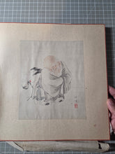 Load image into Gallery viewer, A Late Edo Period Painting Album, Circa 1800-1864. 22 Beautiful Paintings and Calligraphy Examples on Paper and Silk. Landscapes, Floral Arrangements, and More, Including One by a Rinpa School Artist
