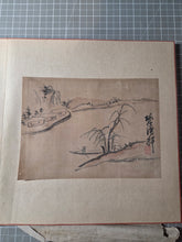 Load image into Gallery viewer, A Late Edo Period Painting Album, Circa 1800-1864. 22 Beautiful Paintings and Calligraphy Examples on Paper and Silk. Landscapes, Floral Arrangements, and More, Including One by a Rinpa School Artist