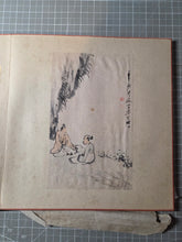 Load image into Gallery viewer, A Late Edo Period Painting Album, Circa 1800-1864. 22 Beautiful Paintings and Calligraphy Examples on Paper and Silk. Landscapes, Floral Arrangements, and More, Including One by a Rinpa School Artist