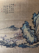 Load image into Gallery viewer, Kin Shikishi (Gold Shikishi), Circa 1890-1940. Sixteen Golden Paintings on Silk by Talented Artists of the Meiji to Showa Periods, Including Landscapes, Animals, and the Deity Fukurokuju