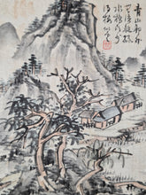 Load image into Gallery viewer, A Late Edo to Taisho Period Painting Album, Circa 1800-1926. 62 Pieces of Beautiful Landscapes and Calligraphy by Various Artists, including two Masters of Japanese Calligraphy and the Founder of One of Japan’s Oldest Women’s Universities