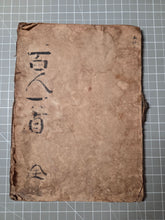 Load image into Gallery viewer, Hyakunin Isshu (One Hundred People, One Poem Each), Circa 1600-1700. An Early Manuscript Edition of this Famous Poetry Anthology, Written on Multicolored Paper