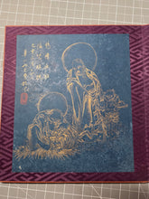 Load image into Gallery viewer, Chichi Kazan Utsushi Rakan Jo (Father Kazan’s Sha Arhat Book), Circa 1815-1841. Ten Magnificently Illuminated Paintings Depicting the Eighteen Arhats, A Rare Example on Indigo Dyed Paper. Attributed to one of Japan’s Great Literati Artists