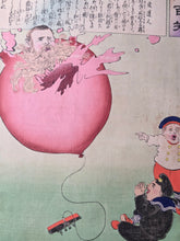 Load image into Gallery viewer, Nihon Banzai Hyakusen Hyakusho, Nichirosensō (Long Live Japan: One Hundred Victories, One Hundred Laughs. Russo-Japanese War), Circa 1904-1905; With; Rokoku Seibatsu Senshō Shōwa. 87 Color Woodblock Prints