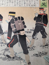 Load image into Gallery viewer, Nihon Banzai Hyakusen Hyakusho, Nichirosensō (Long Live Japan: One Hundred Victories, One Hundred Laughs. Russo-Japanese War), Circa 1904-1905; With; Rokoku Seibatsu Senshō Shōwa. 87 Color Woodblock Prints
